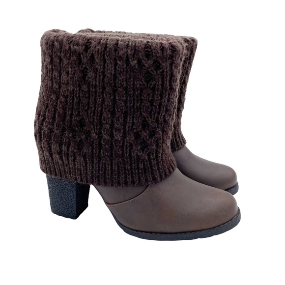Muk Luks Chris Heeled Sweater Booties 